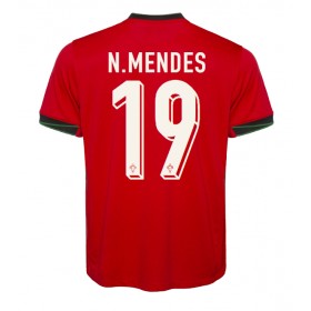 Portugal Nuno Mendes #19 Heimtrikot EM 2024 Kurzarm